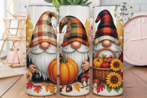 Autumn Plaid Gnomes Pumpkin Tumbler Wrap Review