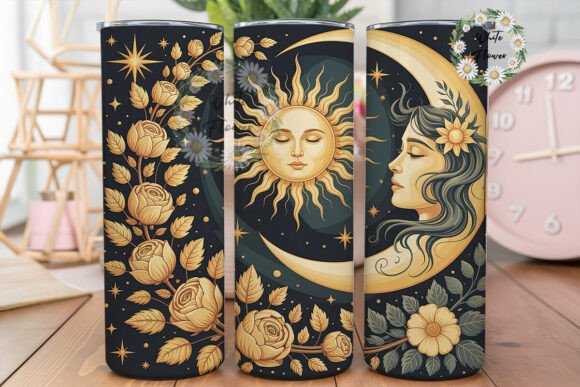 Celestial Botanical Night Tumbler Wrap Design Review