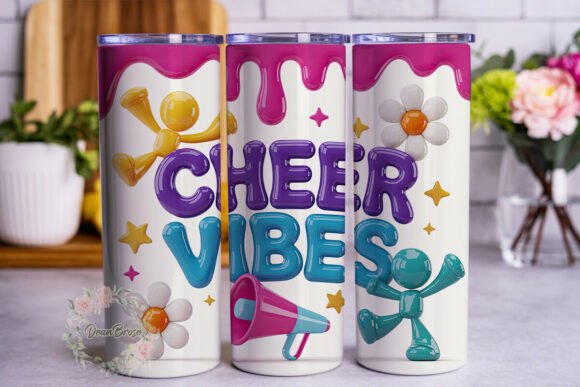 Cheer Vibes Puffy Letters 20oz Tumbler W Review