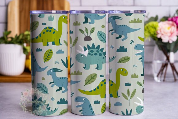 Cute Dino Pattern 20oz Tumbler Wrap Review