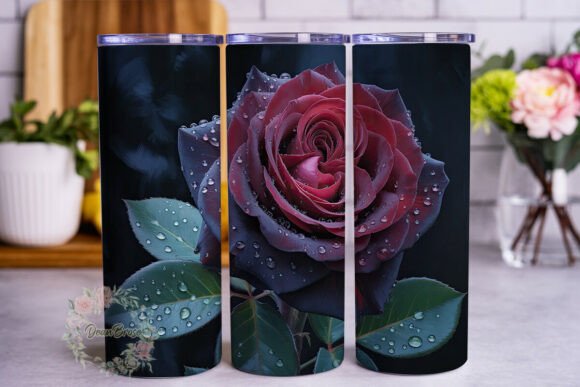 Dark Red Rose Water Drop 20oz Tumbler Wr Review