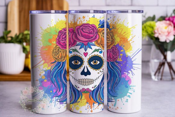 Day of the Dead Sugar Skull Tumbler Wrap Design Review