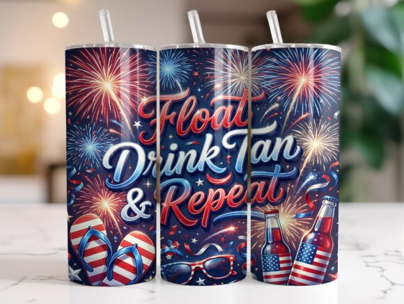 Float Drink Tan Repeat Patriotic Tumbler Review