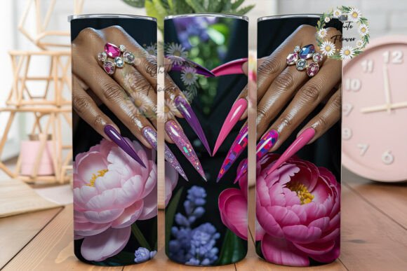 Glamorous Nails Floral Tumbler Wrap Review