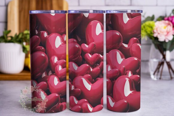 Glossy Pink Hearts Tumbler Wrap Review