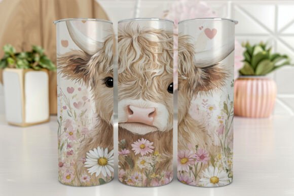 Highland Cow Flower Tumbler Sublimation Review