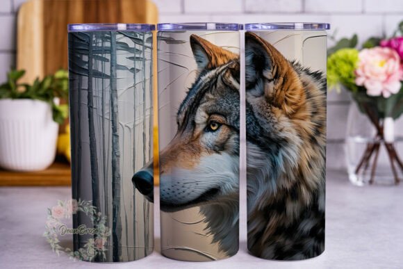 Impasto Wolf Forest Tumbler Wrap Review