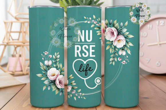 Nurse Floral Teal Tumbler Wrap Review