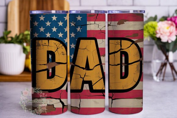 Patriotic DAD Grunge Tumbler Wrap Review