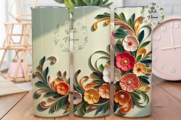 Quilled Floral Art 20oz Tumbler Wrap Review