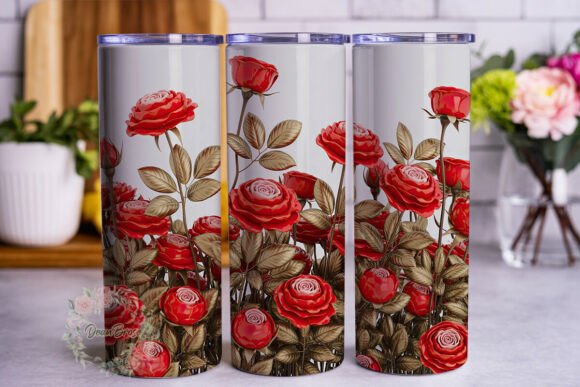 Red Rose Gold Leaves 20oz Tumbler Wrap Review