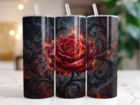 Red Rose Gothic Floral 20oz Tumbler Wrap Review