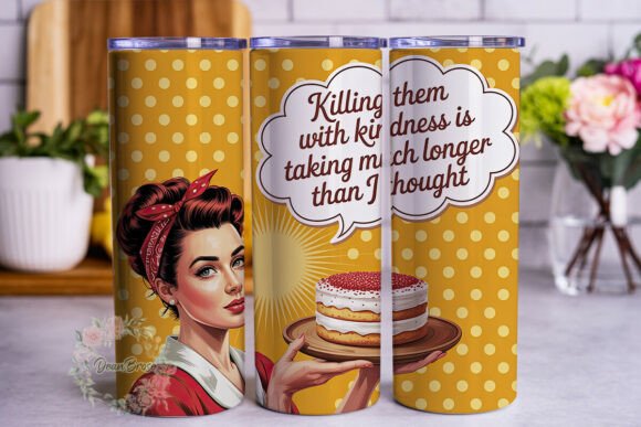 Retro Sassy Woman Cake Tumbler Wrap Review