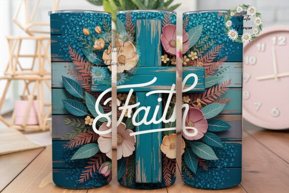 Rustic Floral Cross Tumbler Wrap Design Review