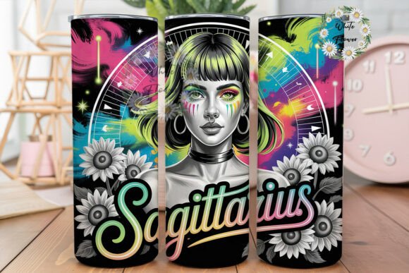 Sagittarius Neon Galaxy 20oz Tumbler Design Review