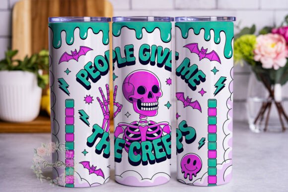 Spooky Skeleton Peace Sign Tumbler Wrap Review