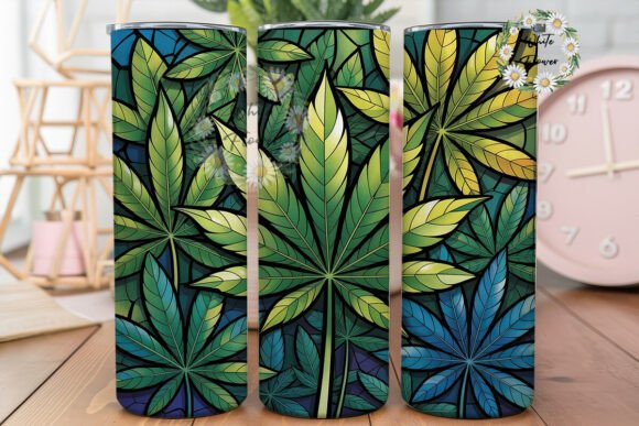 Stained Glass Green Leaf Tumbler Wrap Review