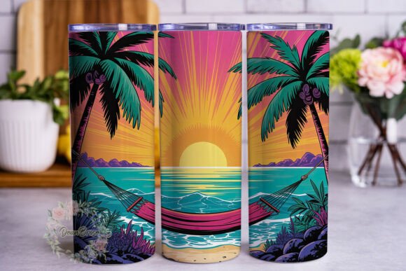 Vibrant Sunset Beach Tumbler Wrap Review