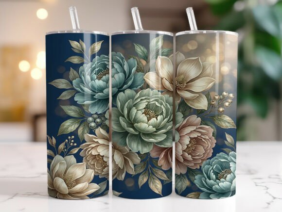 Vintage Peony Magnolia Floral Tumbler Review