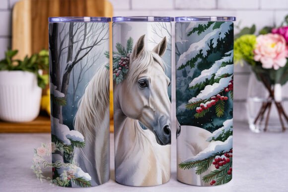 Winter White Horse Forest Tumbler Wrap Review